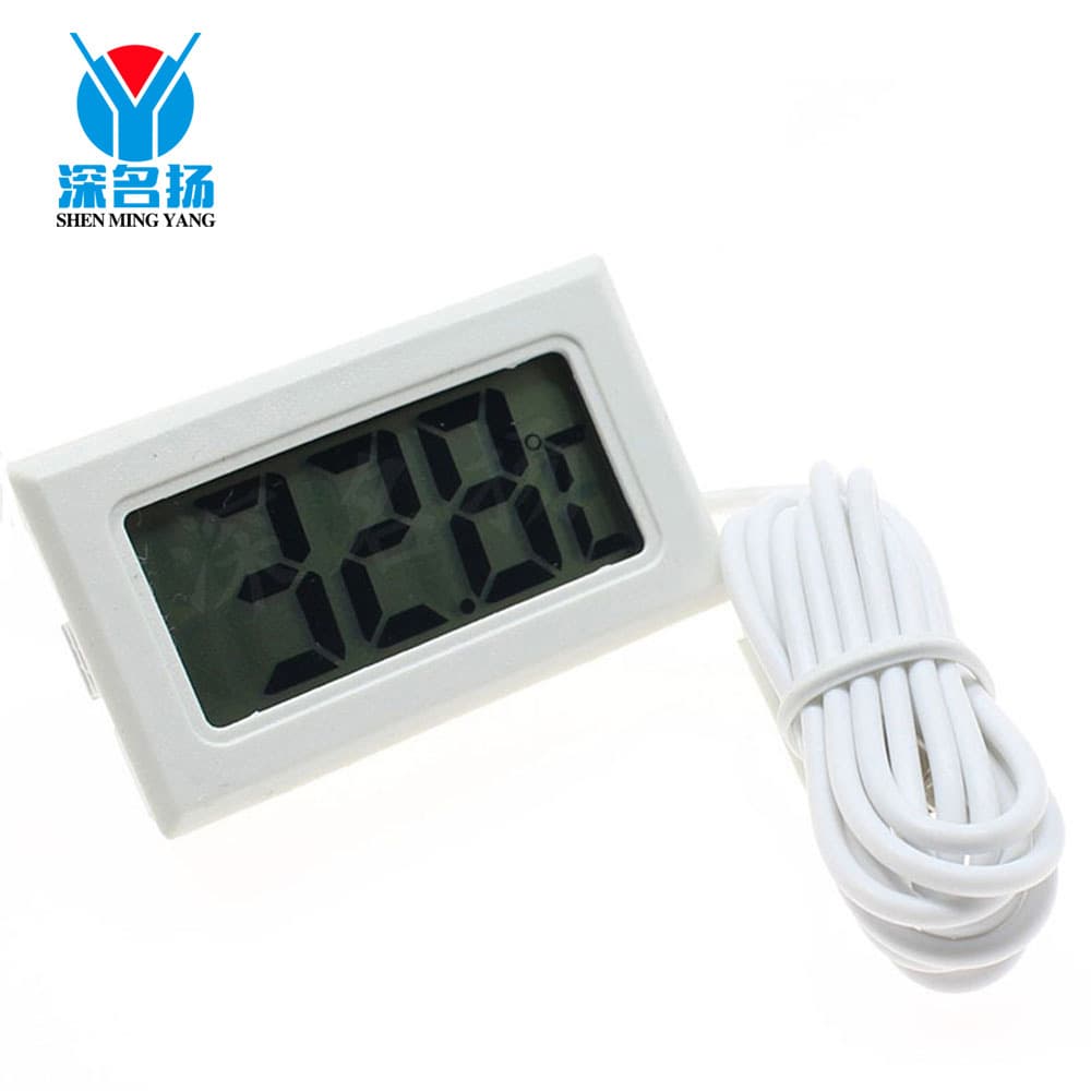 Digital Display Thermometer for Fish Tank, Refrigerator Water Temperature Meter with Waterproof Probe 1m TPM-10