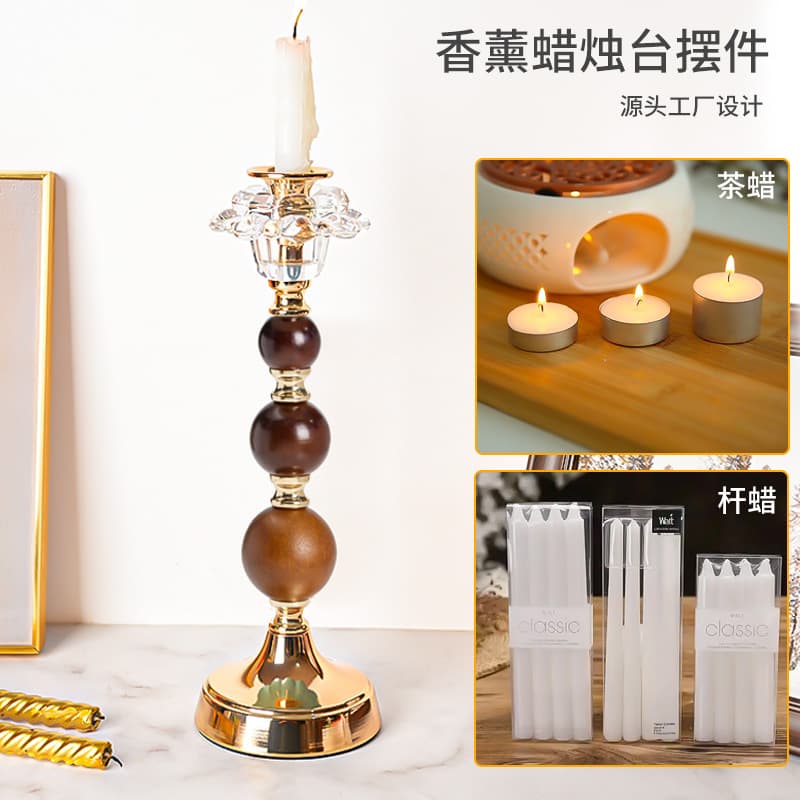 European Light Luxury Decorative Wedding Main Table Candle Holder Christmas Holiday Social Dining Table Ornament Showroom Candle Holder