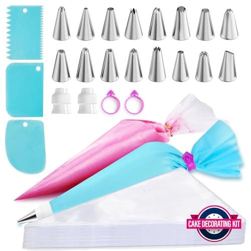 Piping Bags and Tips Set Cake Decorating Supplies Kit Spatula Baking Piping Bag Piping Tips Pastry Bag
