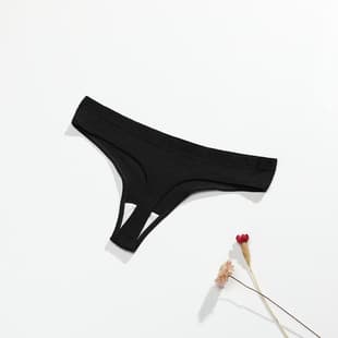 Thong Women Cotton Seductive Sexy G-String T-Panties Girls Underwear Fashion Solid Color Ribbed Triangle Direct Sales