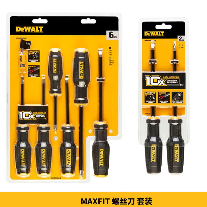 DEWALT MAXFIT Screwdriver 6-Piece Set 62056, Striking 2-Piece Set DWHT65100