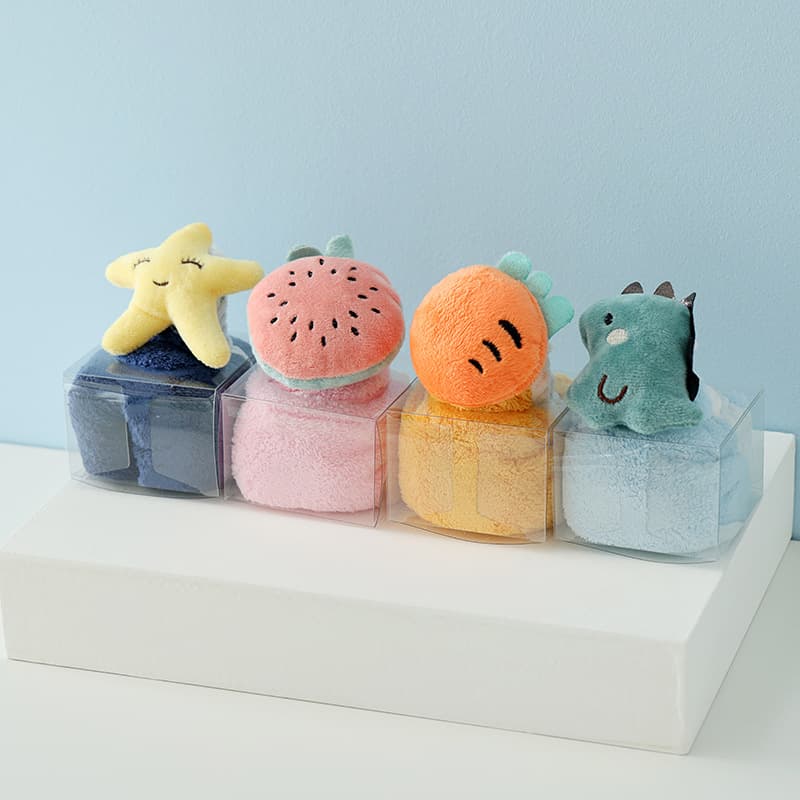 Souvenir Towel, Cartoon Hand Towel, Coral Fleece Gift Towel with Peach, Avocado, Little Crocodile Designs for Candy Shop Accessories