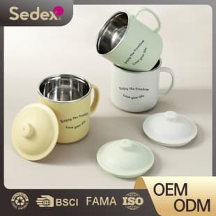 Cross-border 304 Stainless Steel Mug, High Appearance, Office Cup with Handle, Portable Cup, Household Wholesale
