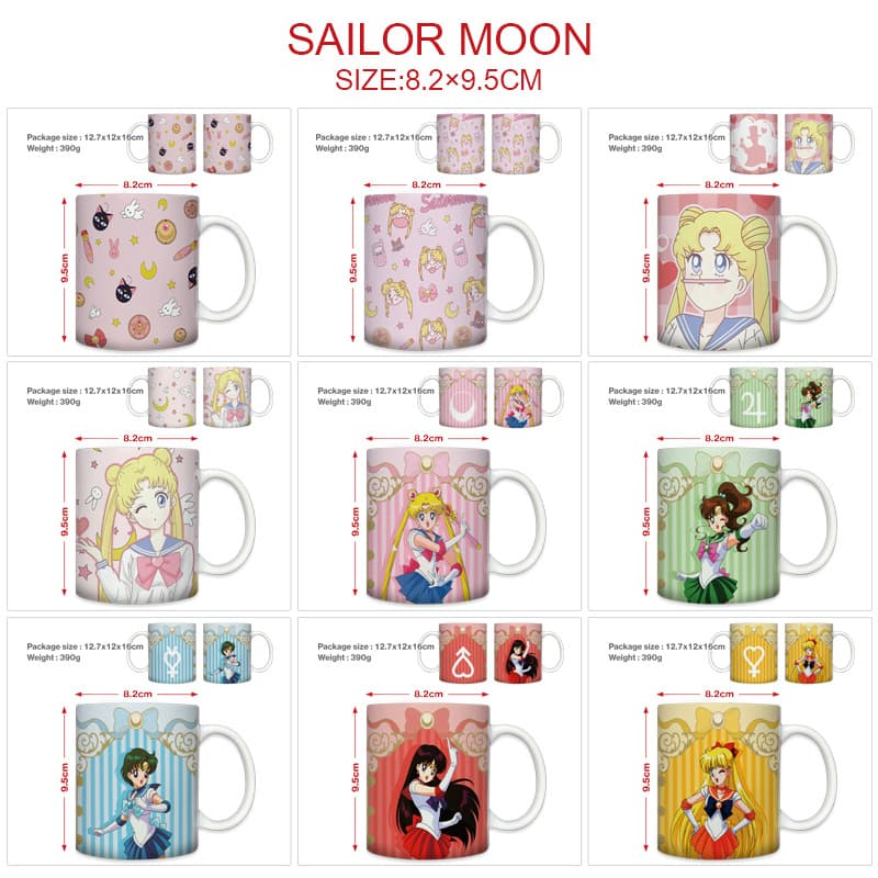 Sailor Moon Creative Mug Anime Print Cartoon Ceramic Cup Drinking Glass Water Cup Home Goods