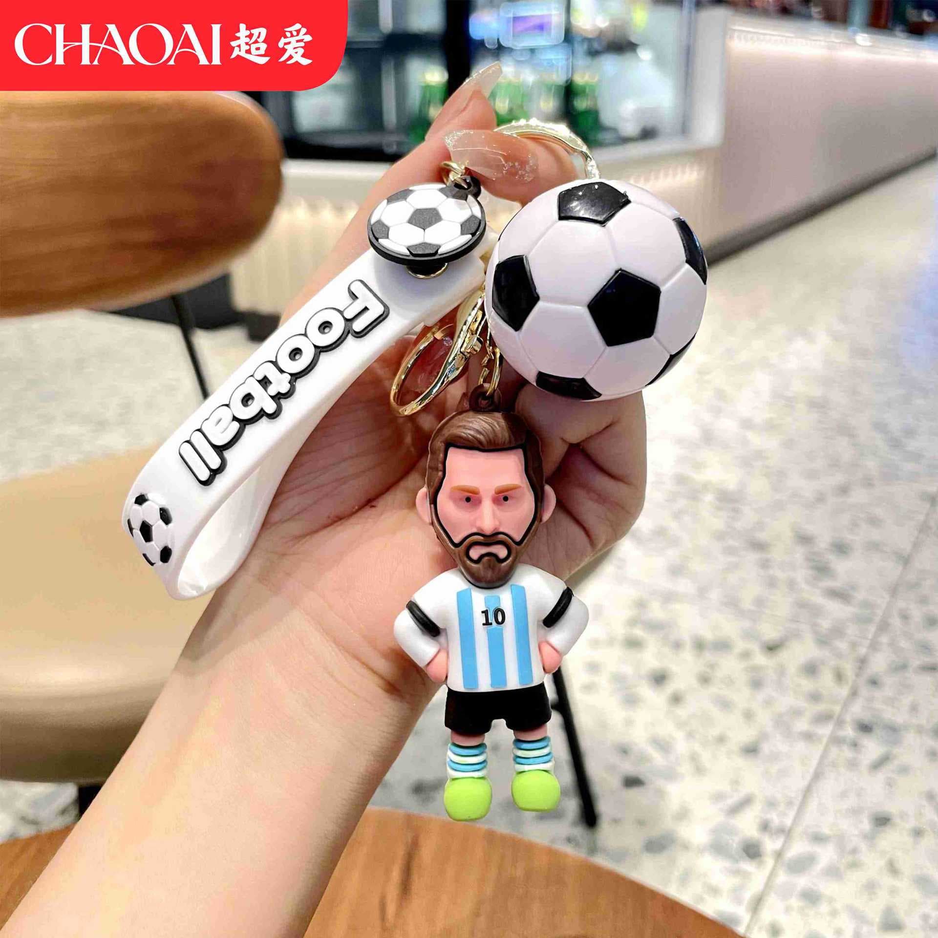Cross-border World Cup Football Keychain Cartoon Doll World Cup Jersey Keychain World Cup Theme Decoration