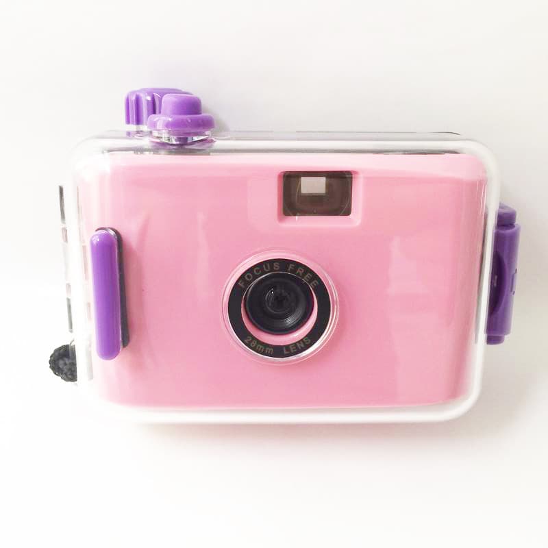 Deep Pink Purple Shell Diving Camera Retro 135 Film Camera Children's Point-and-Shoot Reusable Camera