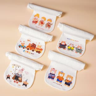 32*24CM Kids Kindergarten Class A Pure Cotton Gauze Baby Back Pad Sweat-Absorbent Thickened Combed Class A Certified Soft