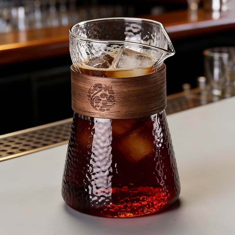 High-Temperature Resistant Fair Cup Coffee Sharing Pot Pour-Over Coffee Pot Set Glass Brewing Pot Drip Coffee Filter Cup