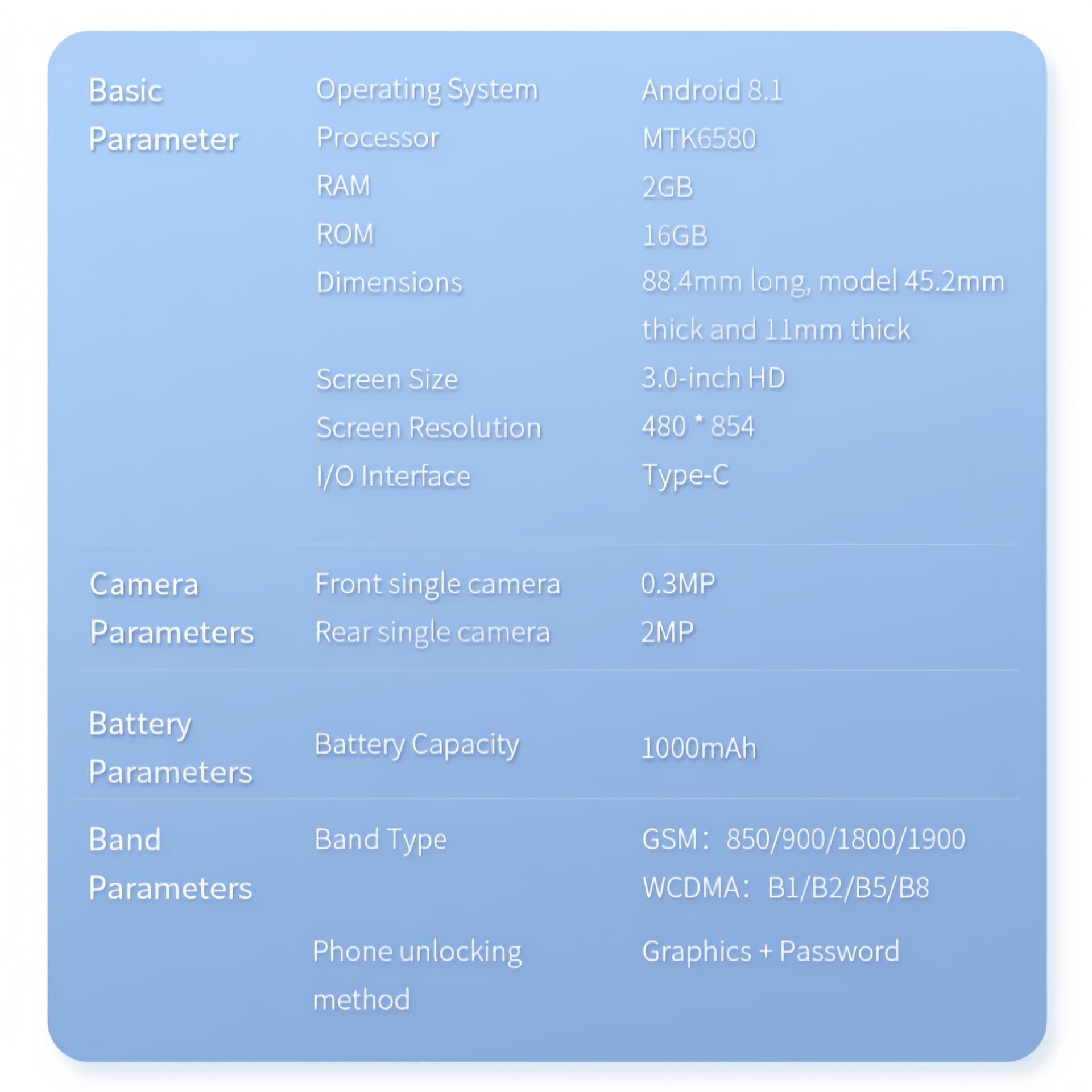 Cross-border Android Smart Mini Small Phone 3G Network XS15 Google Store Bluetooth WIFI Quad-core 3.0 Screen SOY