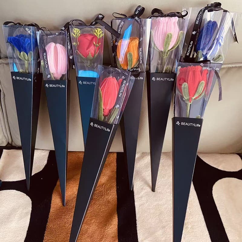 Factory wholesale single rose artificial flower bouquet for Valentine's Day, Qixi Festival, birthday gift, Mother's Day finished preserved flower