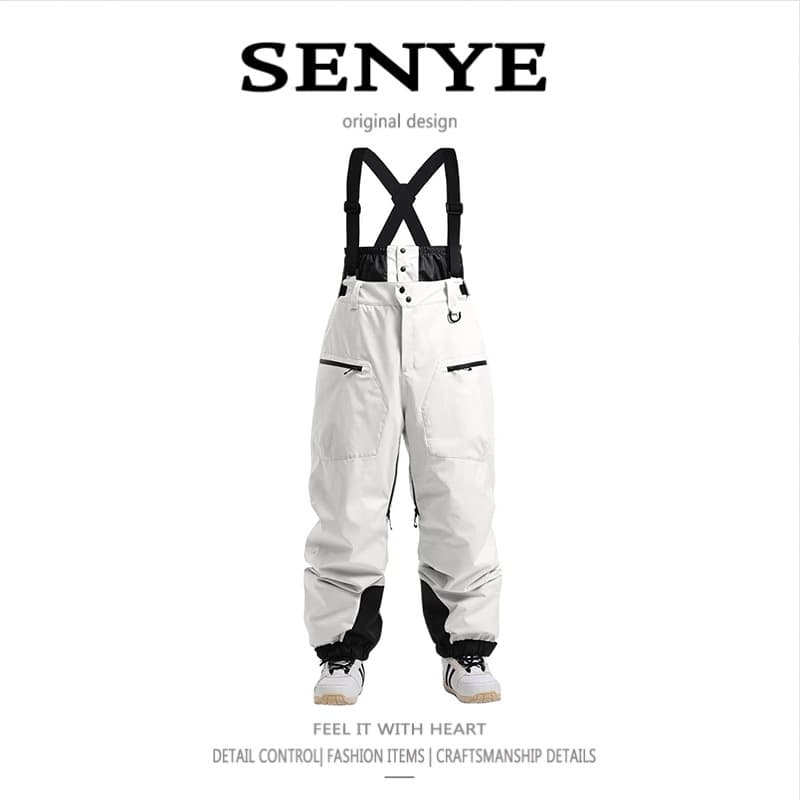 2025 New Waterproof Snowproof Ski Pants for Men and Women, Insulated Ski Snowboard Pants, Loose Fit Outdoor Bib Snow Pants