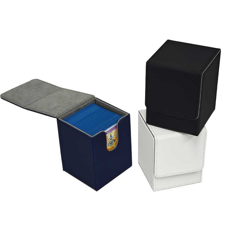 Factory direct sales vertical plug box YuGioh/MTG/TCG Pokémon card box board game card box leather collection box