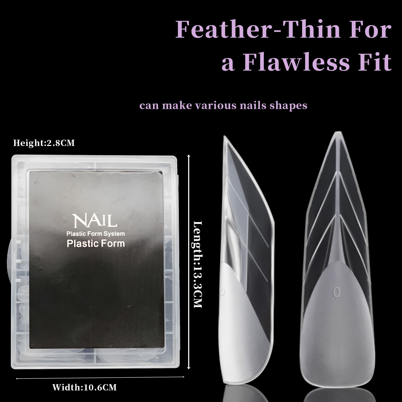 Cross-border Hot-selling Nail Art Spatial French Nail Form 120 Pieces with Scale Crystal Phototherapy Extension Nail Form Nail Tips