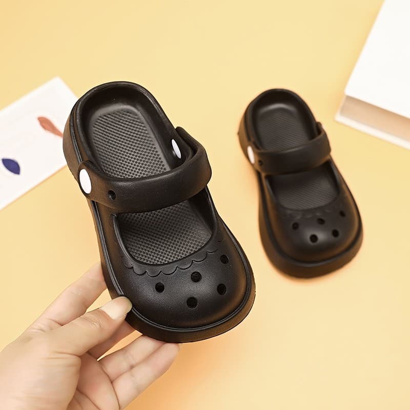Girls' slippers, summer children's Baotou clogs, princess outer wear, middle and large children's beach two-wear parent-child slippers