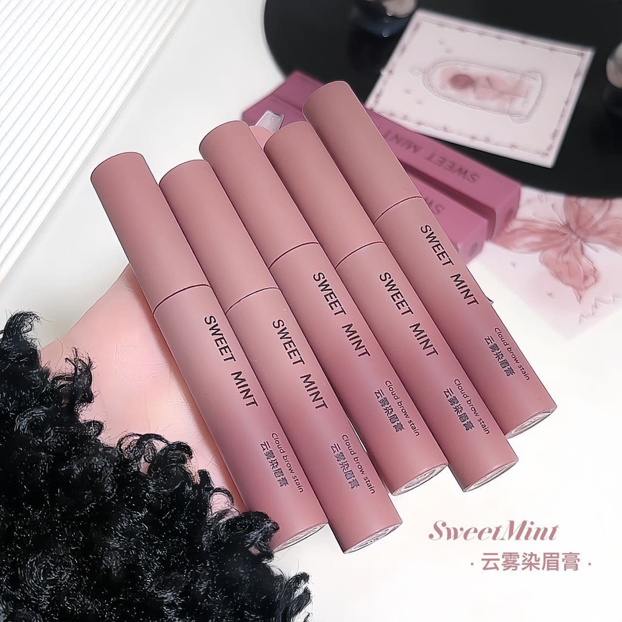 Sweet Mint Cloud Mist Eyebrow Tint Long-Lasting, Smudge-Proof, Natural and Three-Dimensional Color Wild Brow Brown Eyebrow Tint