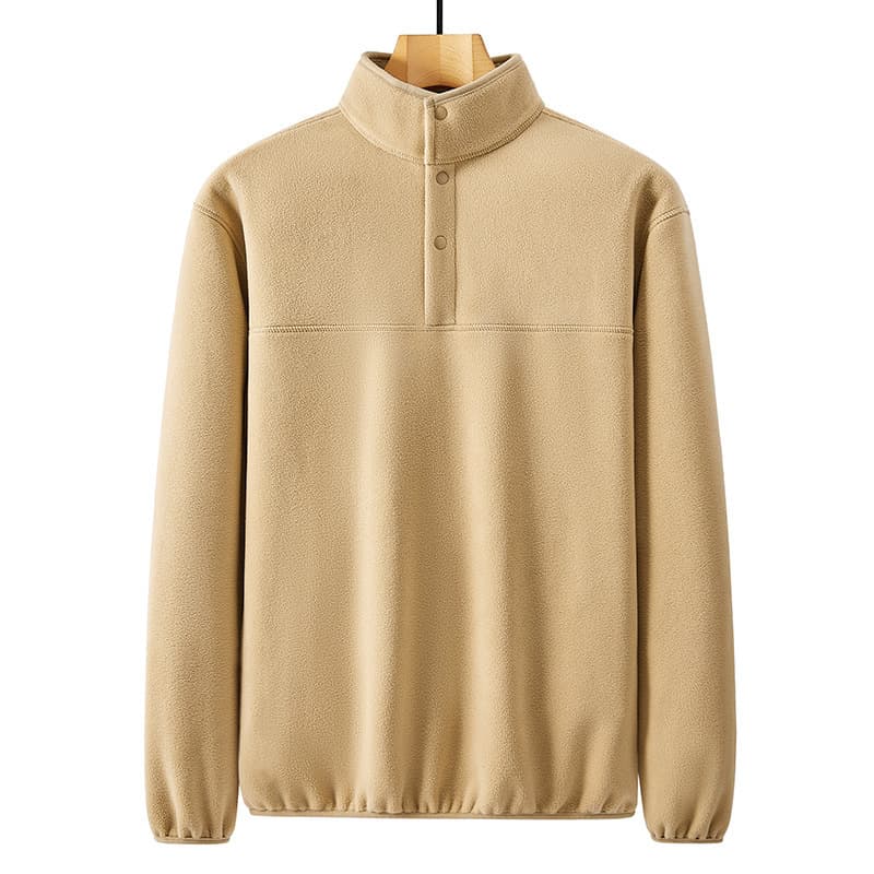 Cross-border men's autumn and winter polar fleece warm tops, anti-wrinkle, wear-resistant, casual, versatile, daily, soft and comfortable sweatshirts
