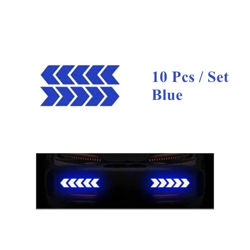 1/2/5 Set Car Sticker Reflective Arrow Sign Tape Warning Safety Sticker Car Bumper Trunk