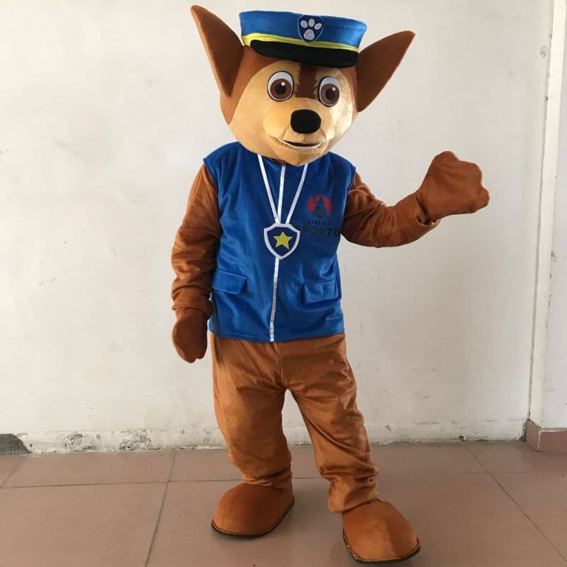 Walking Cartoon Doll Costume Props Police Dog Puppet Headwear Performance Articulated Dolls Special Use Cosplay Clothing