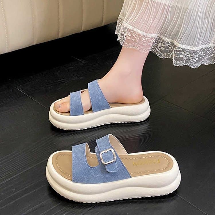 Birkenstock Style Slide Sandals Women Outdoor 2026 Summer New Thick Sole Ladies Sandals for Dresses Beach Sandals