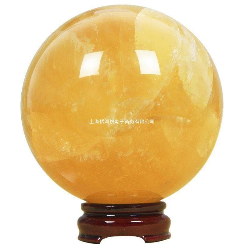 Natural Citrine Ball Raw Stone Home Office Ornaments to Attract Talent Feng Shui Ball Gift Topaz Opening Home Decoration Wholesale