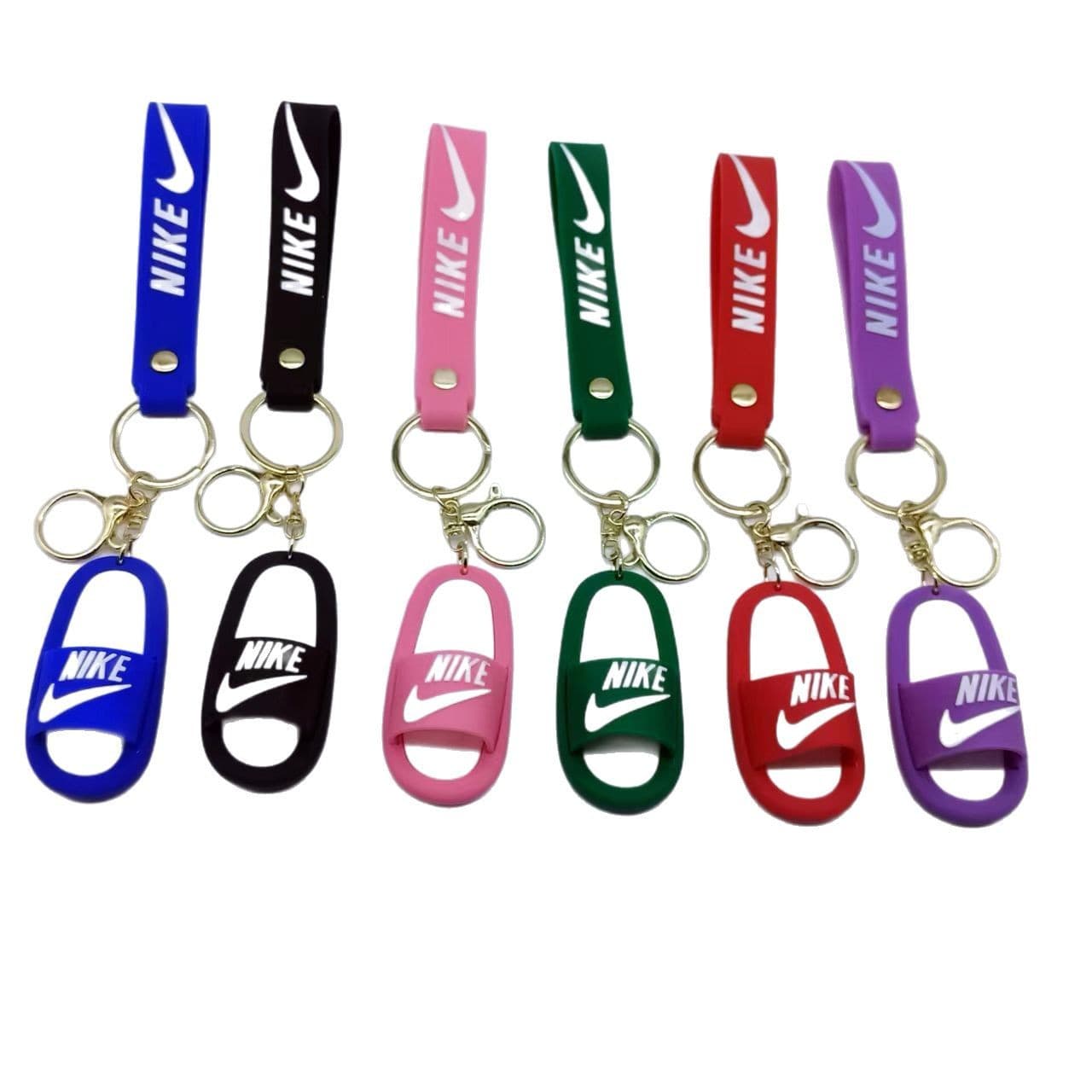 Cross-border creative cartoon simulation Nike slippers key chain pendant bag car key chain small gift wholesale