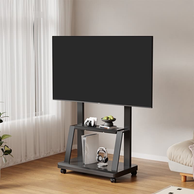 Portable TV mobile stand conference room monitor floor cart movable living room TV stand wholesale