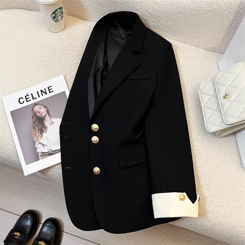 Blazer for Women 2026 Spring Autumn New Early Spring Petite Suit Jacket Mint Mambo Style Black Blazer