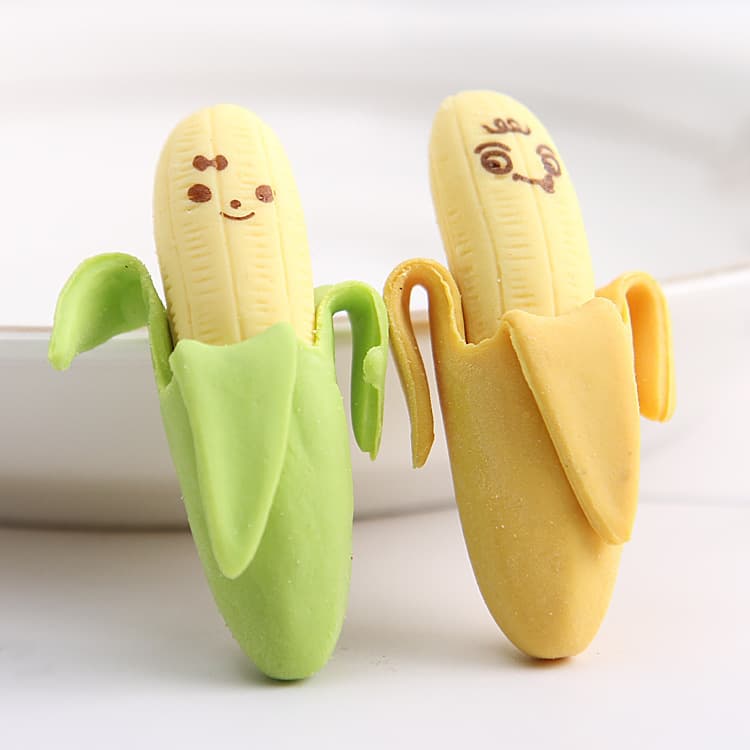 Primary School Student Prize Gift Cute Fruit Banana Eraser Children's New Korean Style Creative Stationery Learning Cartoon
