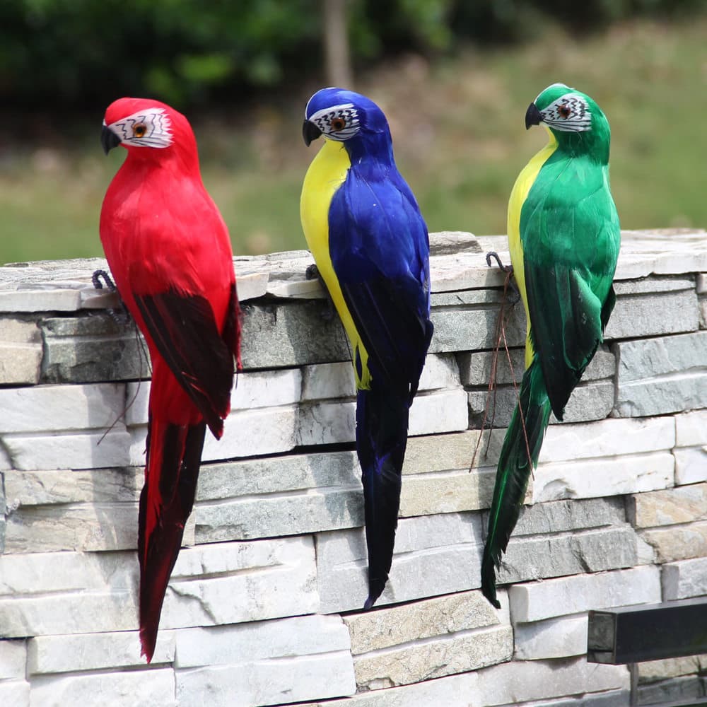 Creative simulation bird decoration bird King Kong color parrot fake birdhouse birdhouse cage kindergarten garden outdoor hanging decoration