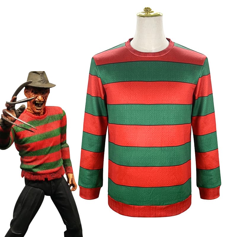 Nightmare on Elm Street Freddy Krueger Cosplay Costume New Halloween Freddy Horror Clothes