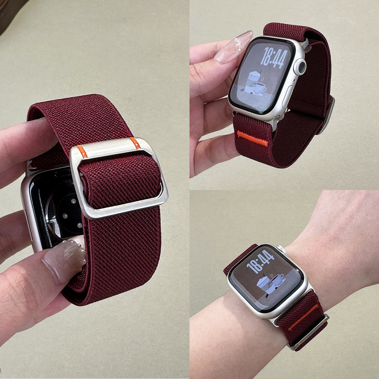 Compatible with Apple Watch Series 1-11 / Ultra 1-3 / SE 3 Guardian Elastic Nylon Band