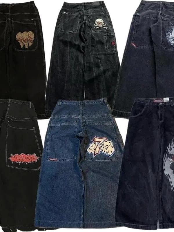 Amazon AliExpress Amazon Source Men's Jeans Y2K Bag Vintage JNCO High Quality Graphic Hip Hop