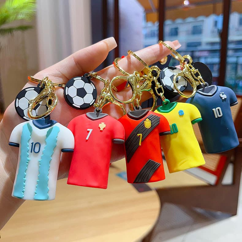Cross-border US-Canada-Mexico World Cup Keychain Cartoon Stars Jersey Pendant Backpack Pendant Sports Games Gifts Wholesale