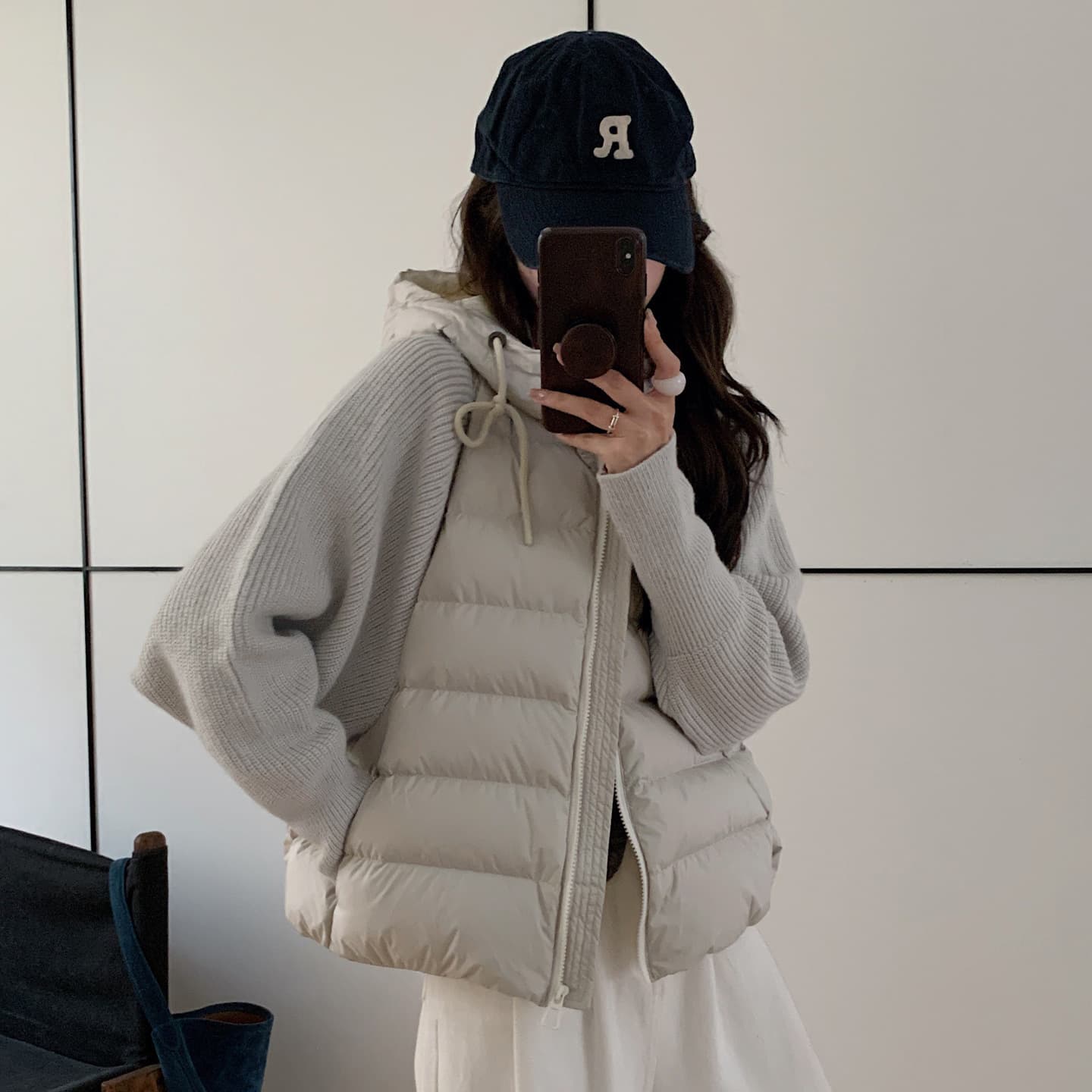 Light and thin rib plaid cotton coat women's boutique new short winter hooded Korean style coat small person cold-proof jacket