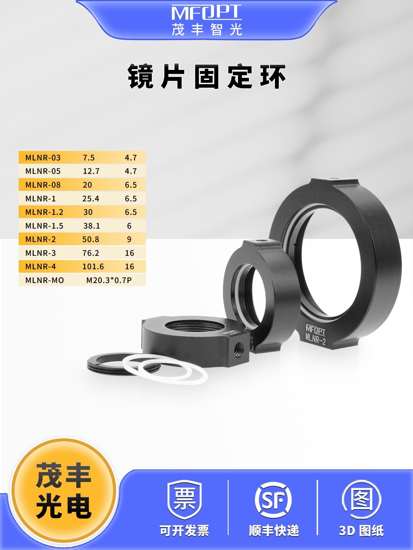 Lens Retaining Ring/Lens Holder/Optical Mount/Optical Post/Lens Mount