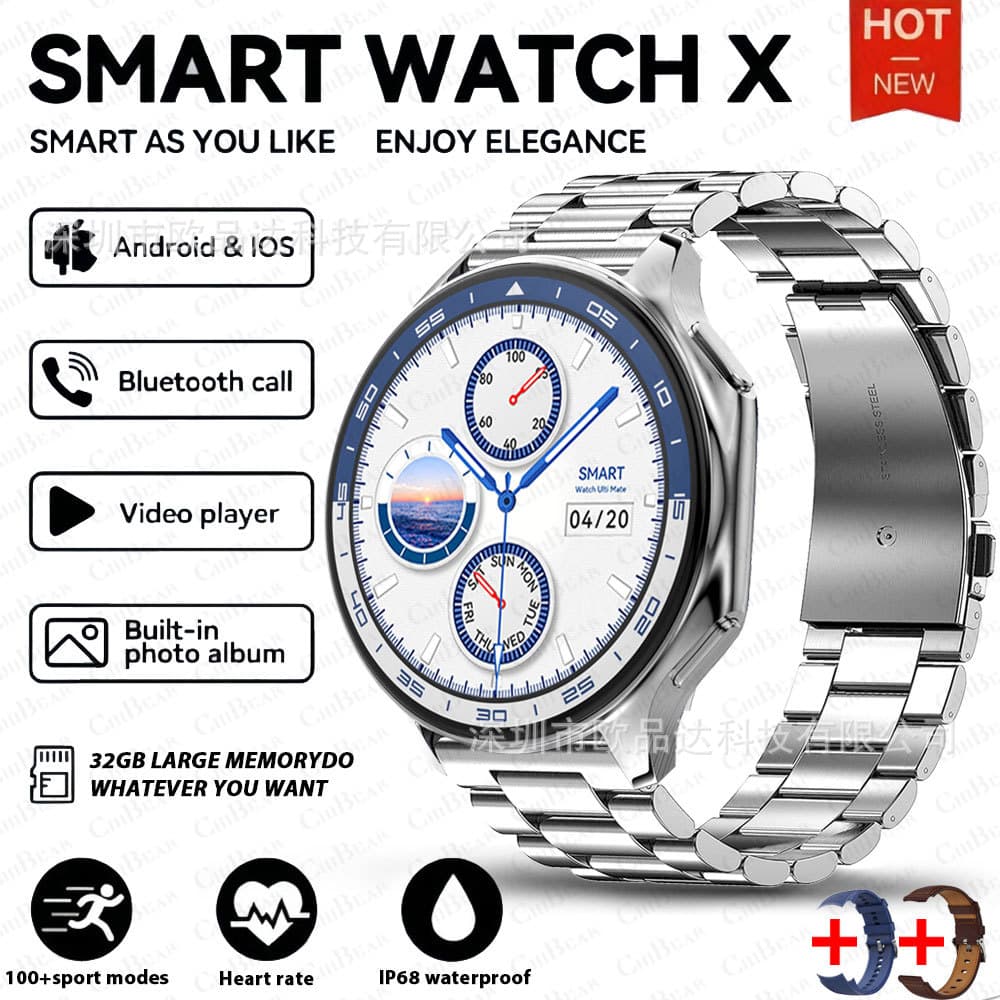 DT Watch X Smart Watch 4G Large Memory Local Music Video Playback Waterproof Bluetooth Calling Smart Watch