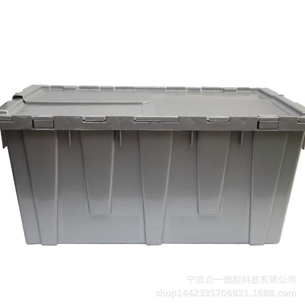 Thickened plastic turnover boxes with matching lids, stackable EU standard hardware transfer logistics containers