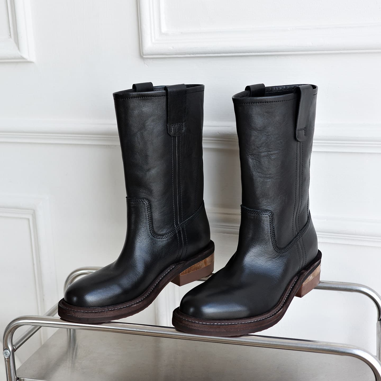 Wasteland Style ~ Wipe Mid-Calf Work Martin Boots for Women, Summer Western Cowboy Boots, Stylish Short Desert Boots for Women