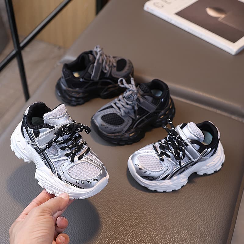Children's Sports Shoes Summer New Style Boys Girls Walking Shoes Dad Shoes Mesh Breathable Running Shoes