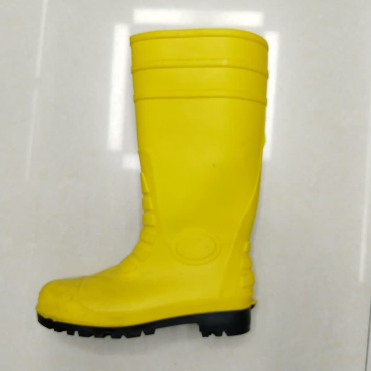 Rain Boots Labor Protection Construction PVC Rain Boots Men's High-Cut Non-Slip and Wear-Resistant Rubber Shoes, Water Shoes Thickened Natural Rubber Wholesale Mid-Cut