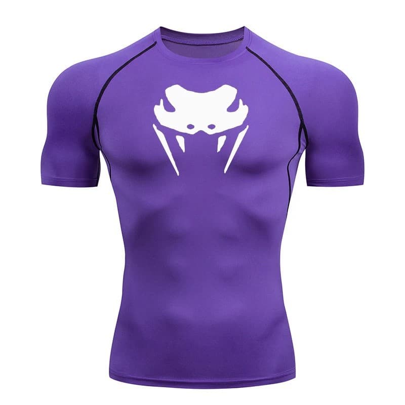 Men's Compression Shirt Gym Workout Superhero T-Shirt Quick-Dry Short Sleeve Top Men's Running Sports Shirt