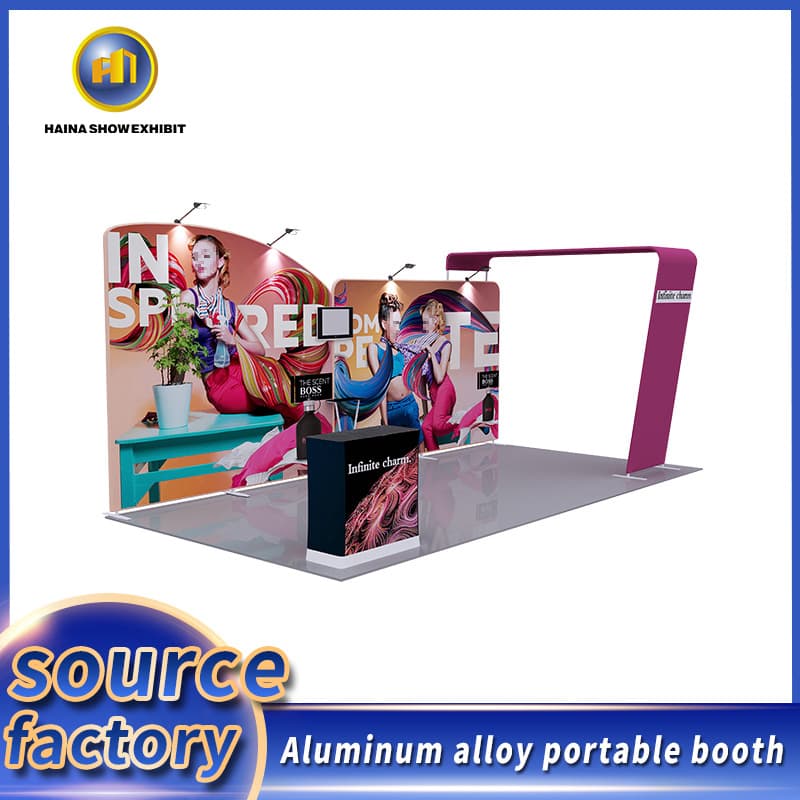 Stereoscopic straight background wall aluminum alloy frame