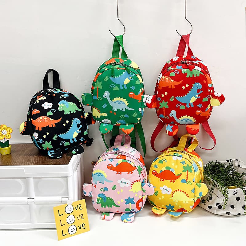Foreign Trade Kindergarten Backpack Cartoon Cute Little Dinosaur Children's Backpack for 1-3-5 Years Old