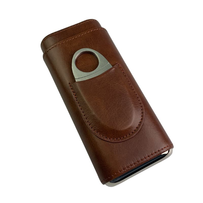 New two-end hardware cigar set with cigar cutter, portable cigar humidor, Cohiba Cuban cigar bag collection