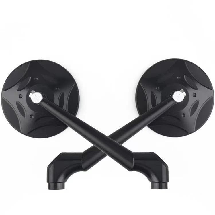 Motorcycle modification accessories rearview mirror electric vehicle aluminum alloy round reversing mirror CNC universal small round mirror