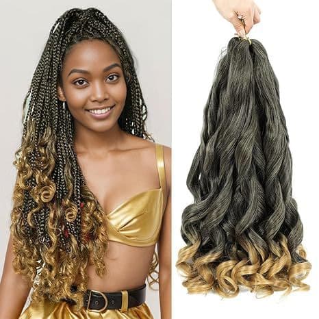 European and American cross-border wig braids big wave curl French Curl Loose Wave Crochet Hair