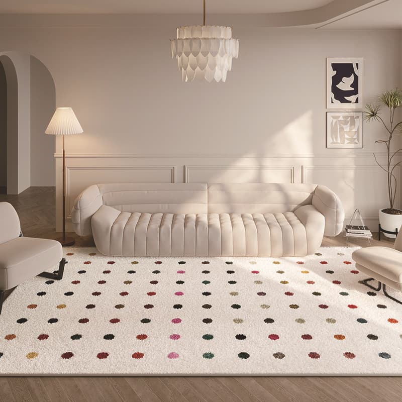 Color Wave Dot Bedroom Living Room Carpet Cashmere Home Decoration Carpet Children's Room Play Reading Area Floor Mat
