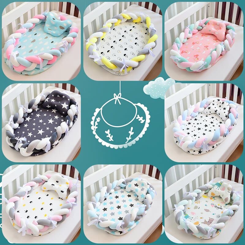 Cross-border best-selling baby bionic hand-woven womb bed anti-startle co-sleeper wholesale design baby bed