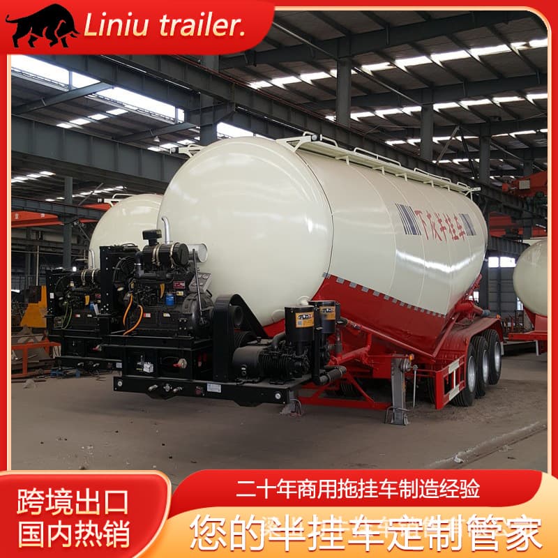 Cement tank trailers, fly ash tankers, bulk material transport semi-trailers, air suspension ash tanks for cross-border supply