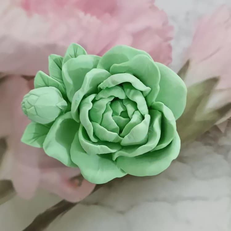 Car Cutting Air Conditioning Air Outlet High-grade Jewelry Enlarging Stone Peony Flower Ornaments Decoration Solid Aromatherapy to Deodorant